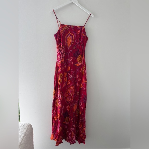 FARM RIO Sunset Tapestry Satin Maxi Dress M - Picture 5 of 8